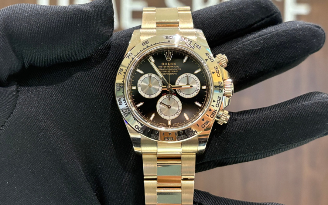 Excellent Condition Rolex Daytona Full Rose Gold 126505 Black Dial