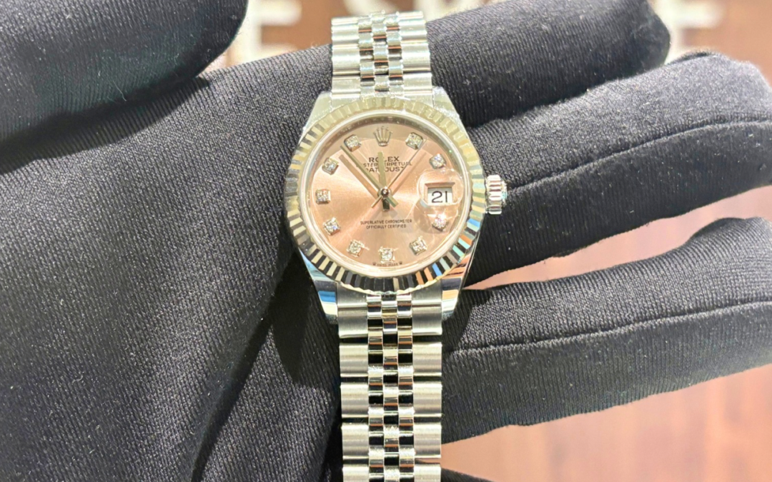 Rolex Jun 2025  Datejust 279174 Pink Dial with 10pt Diamond 28mm  
