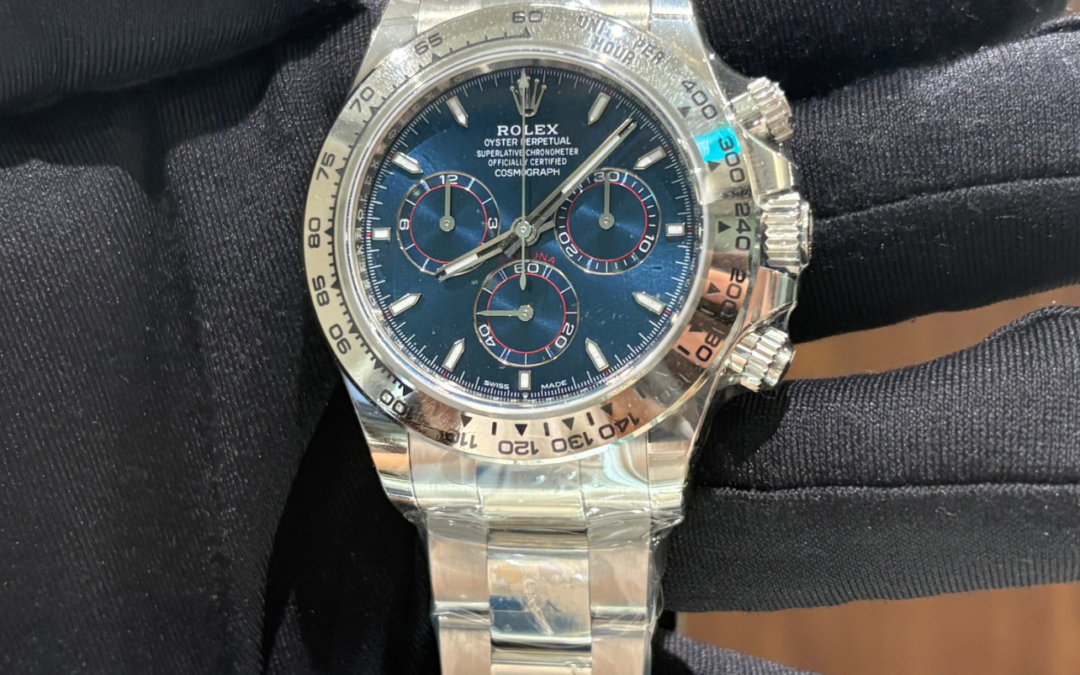 Brand New Rolex Cosmograph Daytona 126509 Full White Gold Blue Dial 