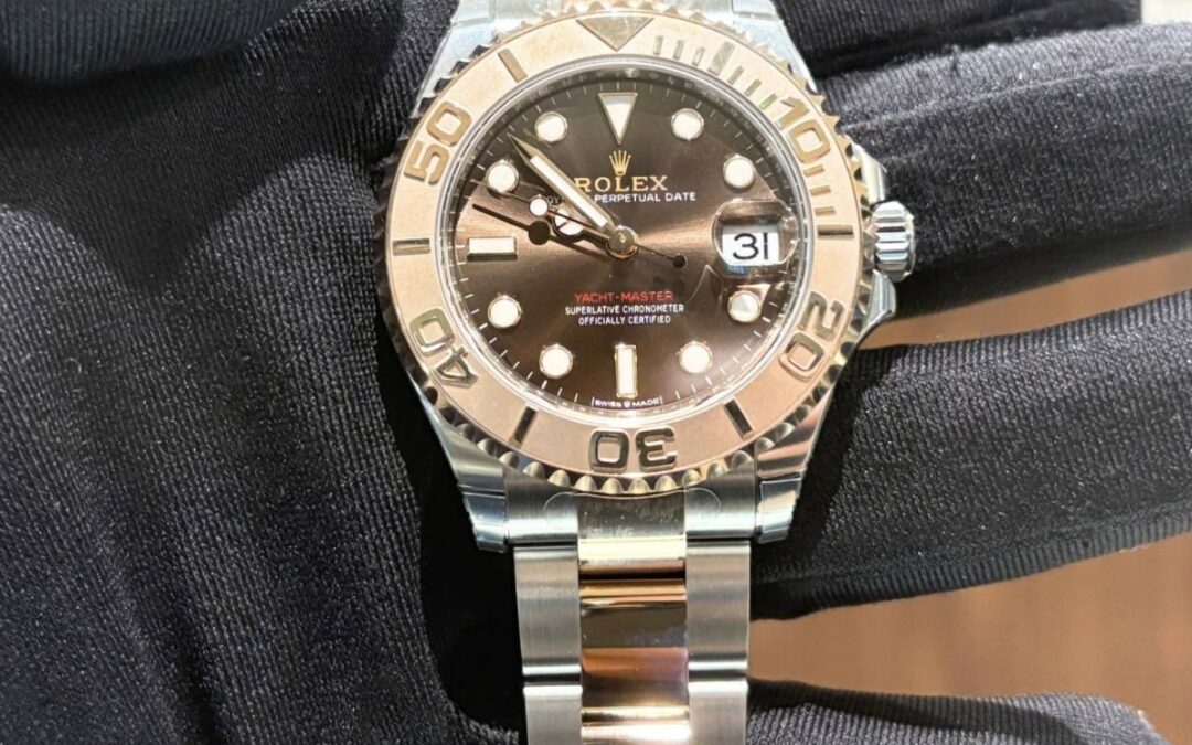 Brand New Rolex Yatch Master 268621 Two Tone Rose Gold Chocolate Dial 37mm 