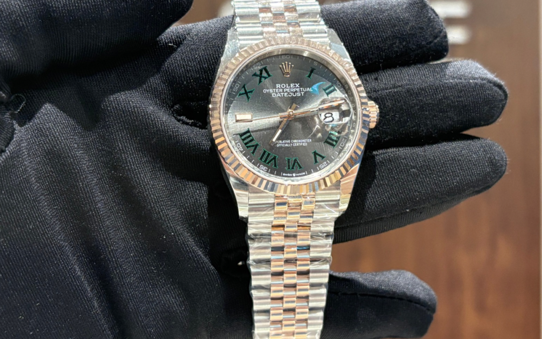 Brand New Rolex JAN 2026 Datejust Jubilee Bracelet Fluted Wimbledon Dial Two tone Rose Gold 36mm 126231 