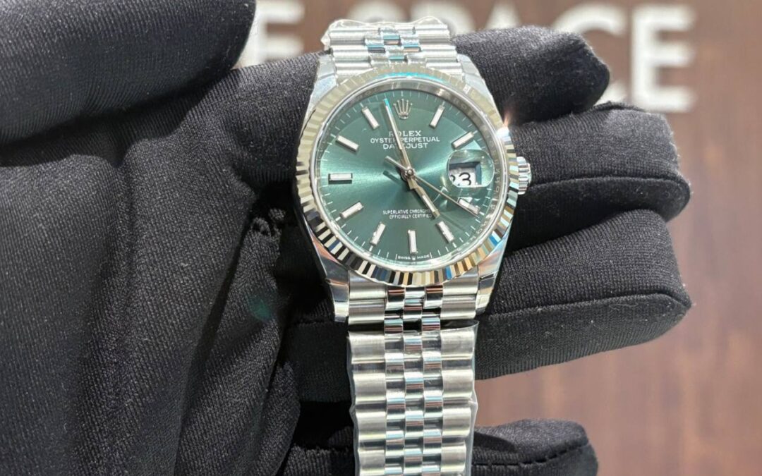 Brand New Rolex Mar 2026 Datejust Jubilee Bracelet Fluted Bezel Mint Green Dial 36mm 126234