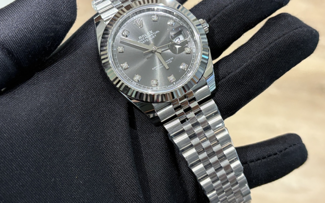 Brand New Rolex MAR 2026 Datejust Jubilee Bracelet Fluted Slate Dial with Diamonds 41mm 126334