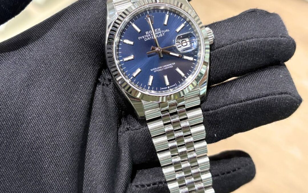 Rolex July 2025 Datejust Jubilee Bracelet Fluted Blue Dial 36mm 126234