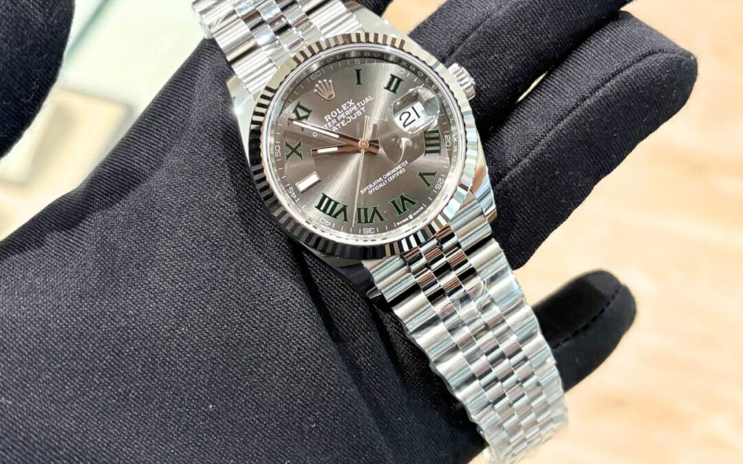 Rolex Feb 2026 Datejust Jubilee Bracelet Fluted Wimbledon Dial 36mm 126234