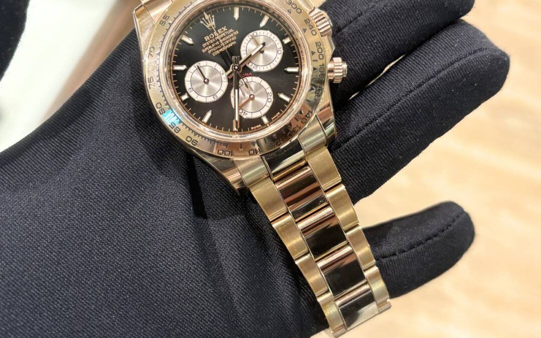 Like New Rolex Daytona Full Rose Gold 126505 Chocolate Black Dial