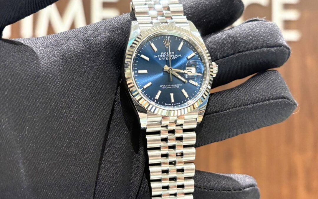 Rolex Datejust Jubilee Bracelet Fluted Bright Blue Dial 36mm 126234
