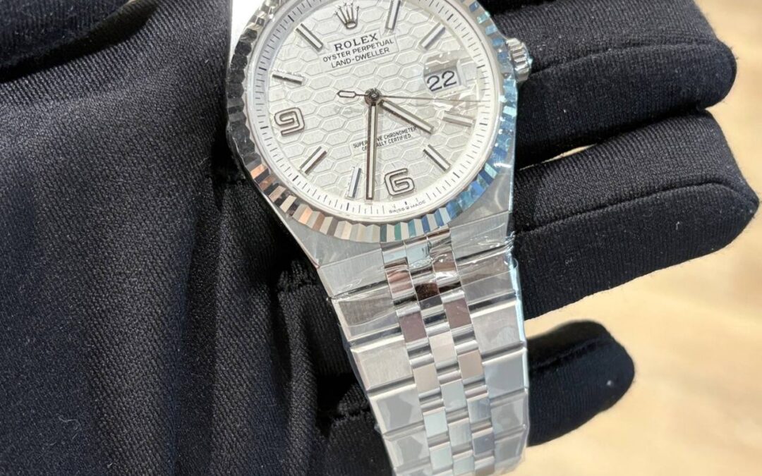 Brand New Rolex July 2026 Land Dweller 127234 White Honeycomb Motif Dial 36mm