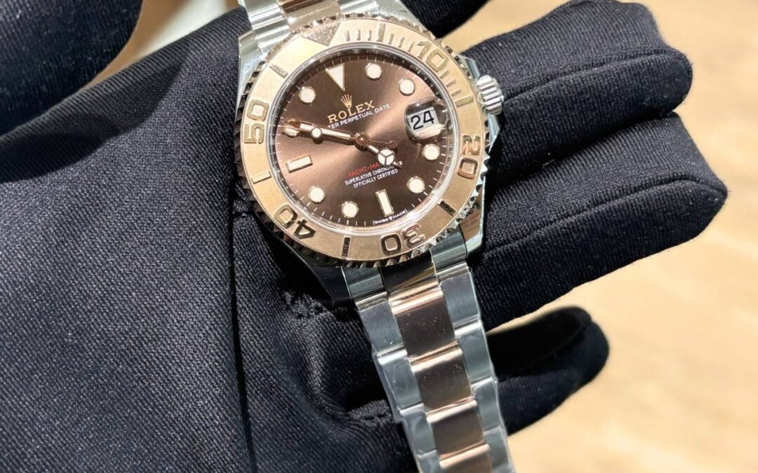 Pre Loved Rolex Aug 2020 Yatch Master 268621 Two Tone Rose Gold Chocolate Dial 37mm